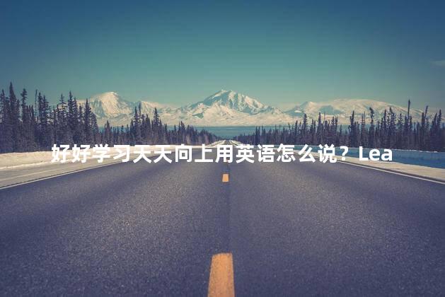 好好学习天天向上用英语怎么说？Learn and Grow Every Day with Good Study, Upward Motivation in English